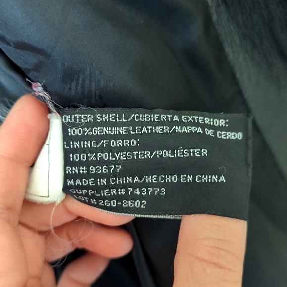 Worthington 90's Vintage Classic Genuine Leather Jacket Black Large - Picture 5 of 12